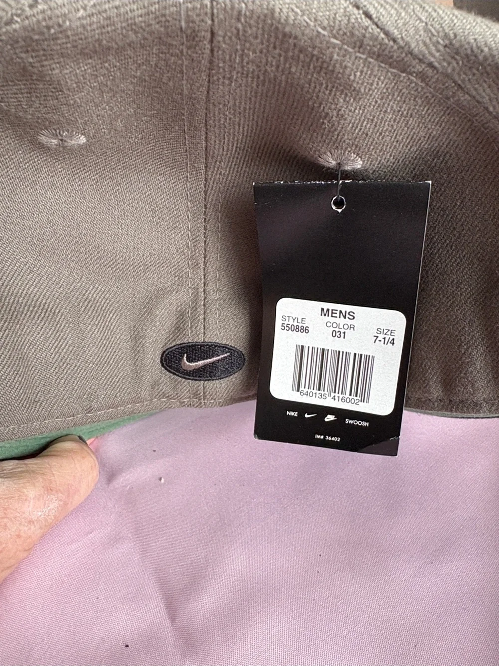 Vintage Nike Olive & Black Swoosh Snapback Cap